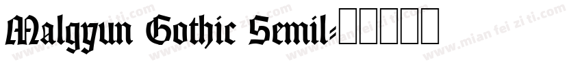 Malgyun Gothic Semil字体转换